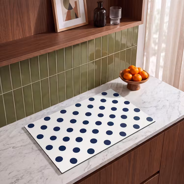 Inductie beschermer - Klassiek - Stippen - Blauw — 8