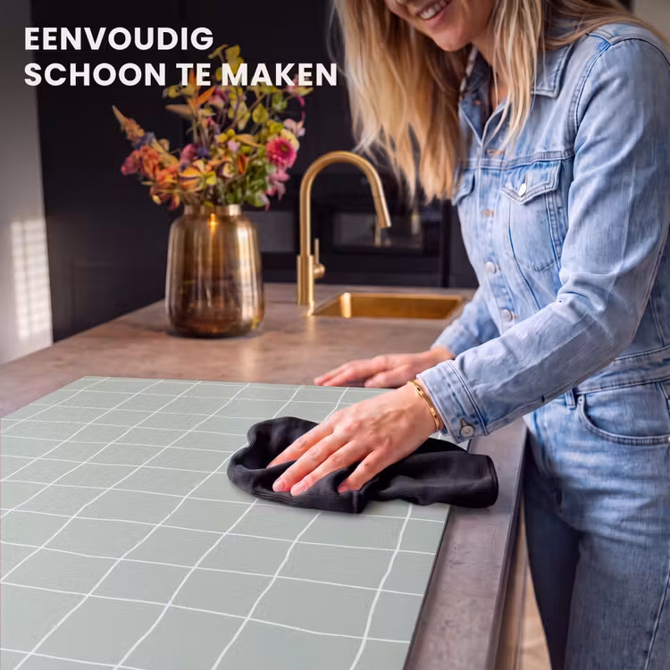 Inductie beschermer - Ruitpatroon - Golvend - Groen — 6