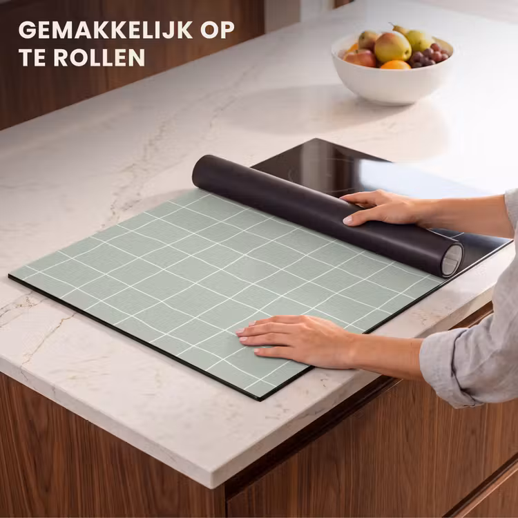 Inductie beschermer - Ruitpatroon - Golvend - Groen — 7