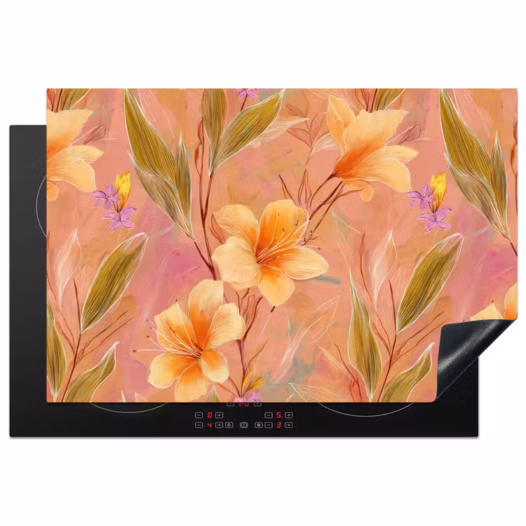 Inductie beschermer - Botanisch - Bloemen - Kleurrijk — 1