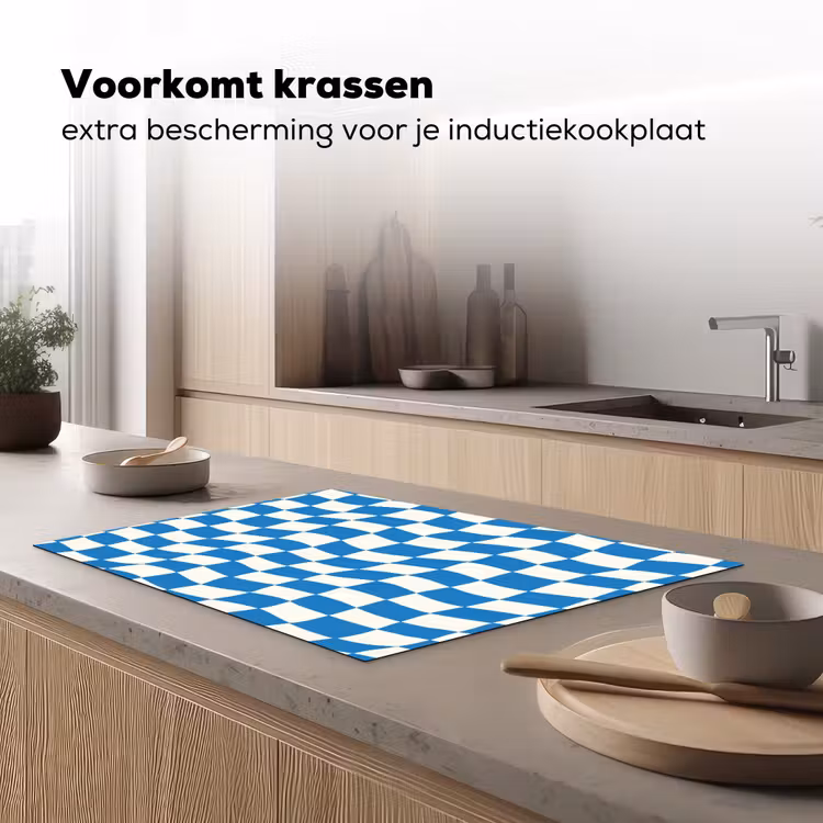 Inductie beschermer - Golvend - Patroon - Blauw — 3