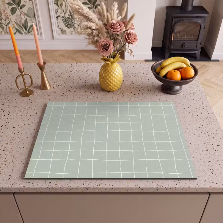 Inductie beschermer - Ruitpatroon - Golvend - Groen — 2