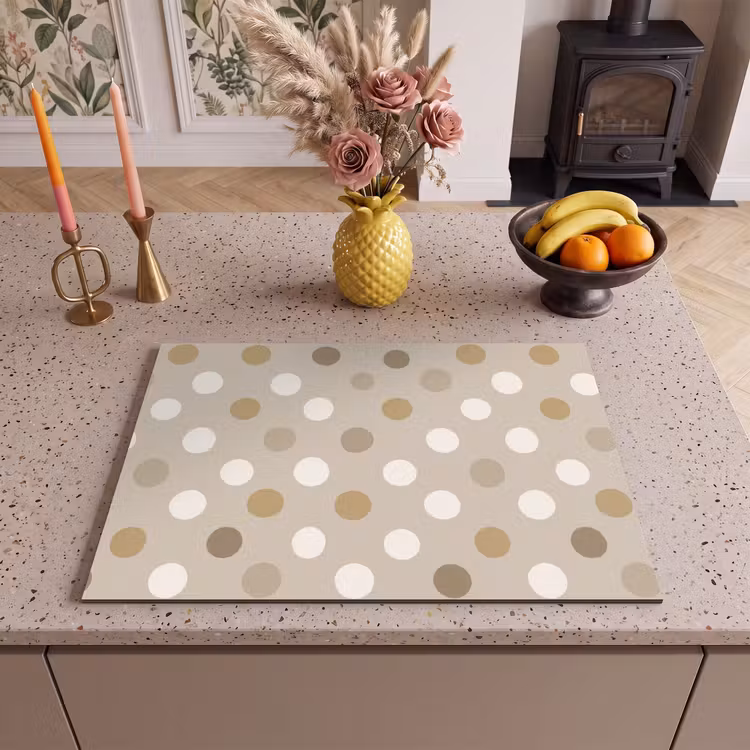 Inductie beschermer - Polka - Dots - Beige — 2