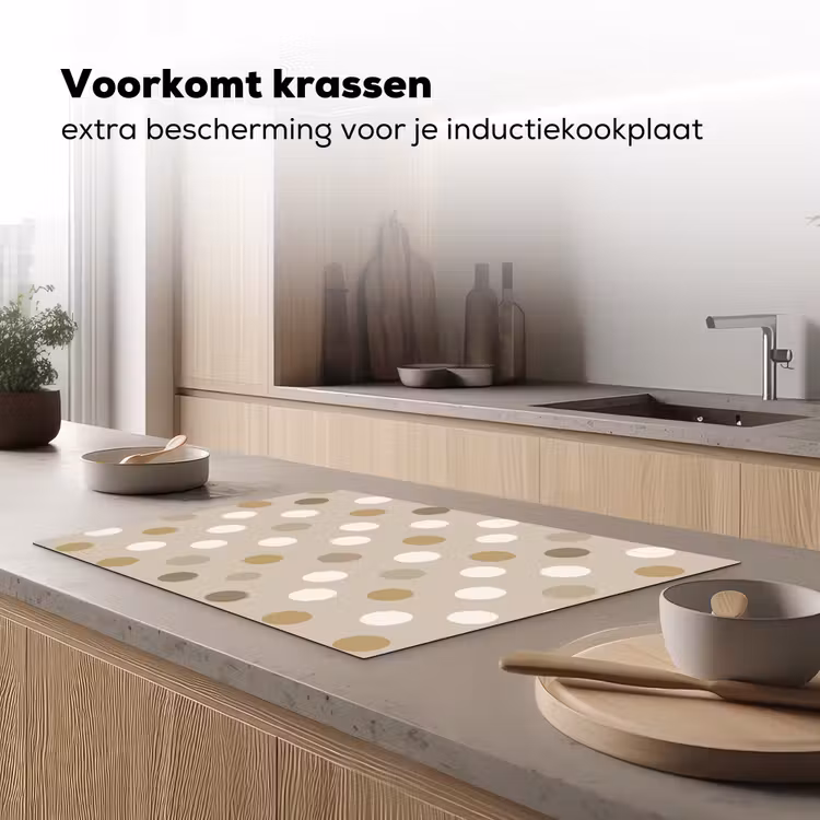 Inductie beschermer - Polka - Dots - Beige — 3