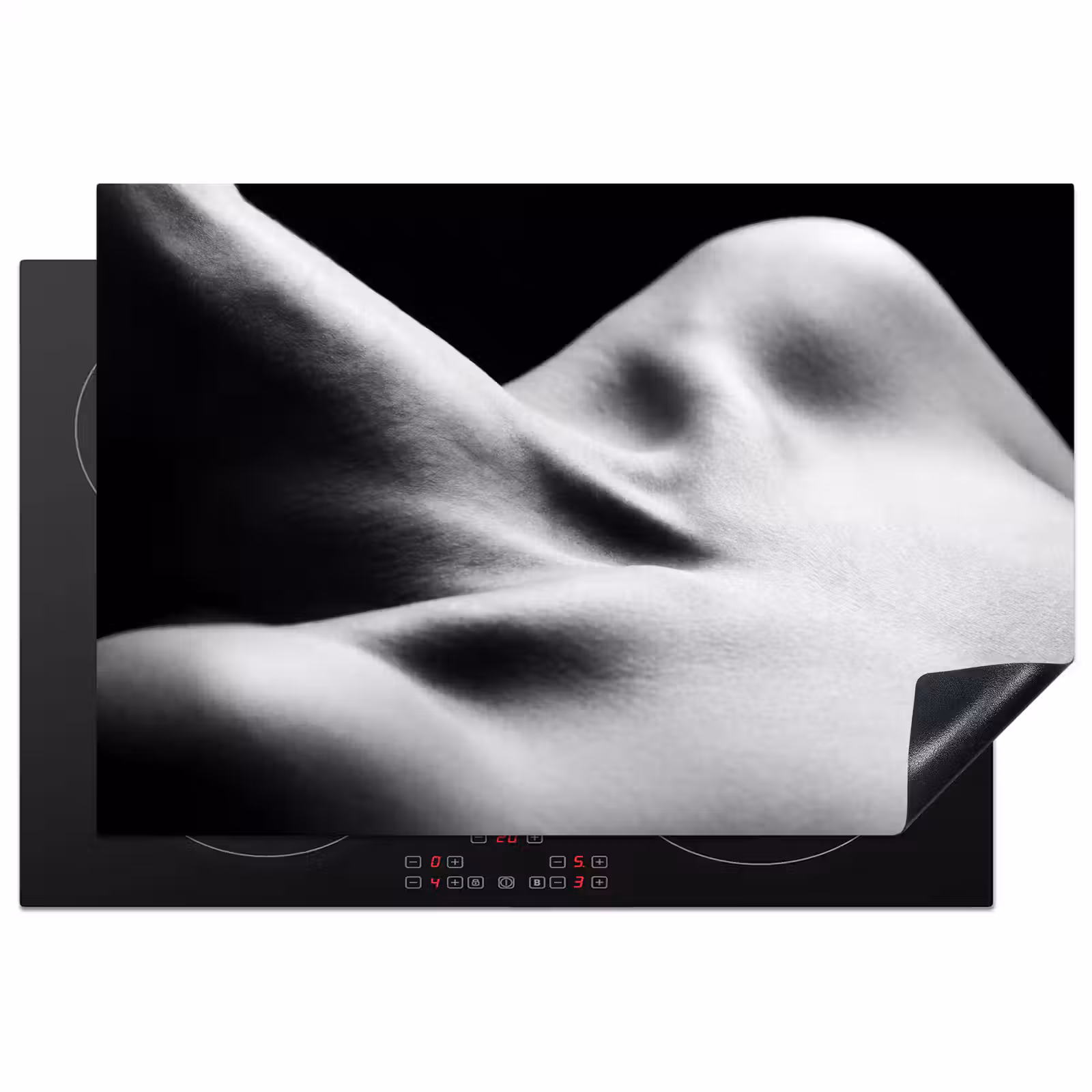 Inductie beschermer - Lichaam - Vormen - Abstract - Zwart - Wit - Sensueel — 1
