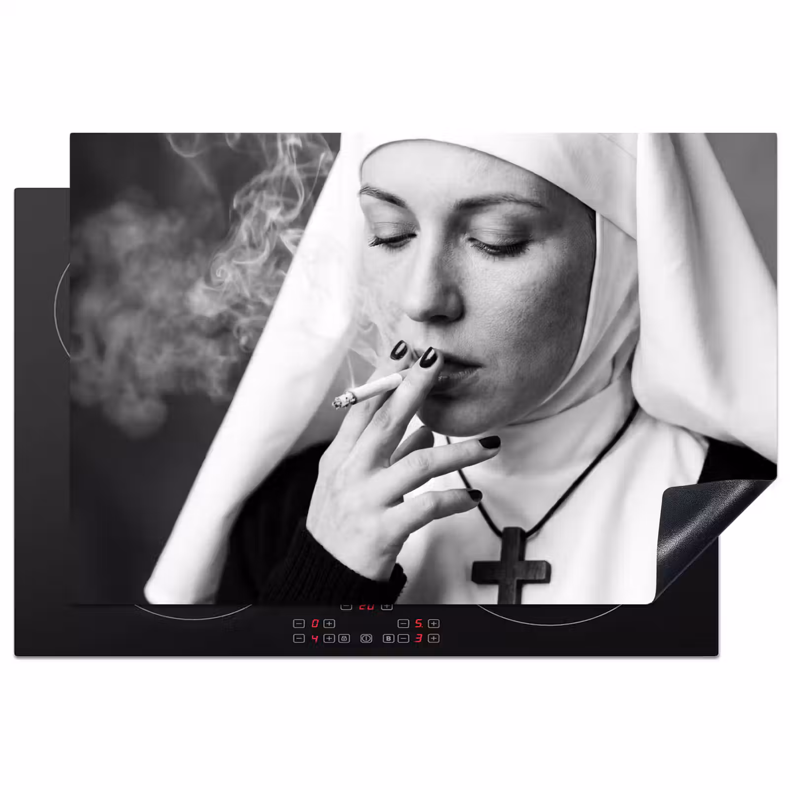 Inductie beschermer - Non - Roken - Portret - Zwart - Wit - Rebels — 1