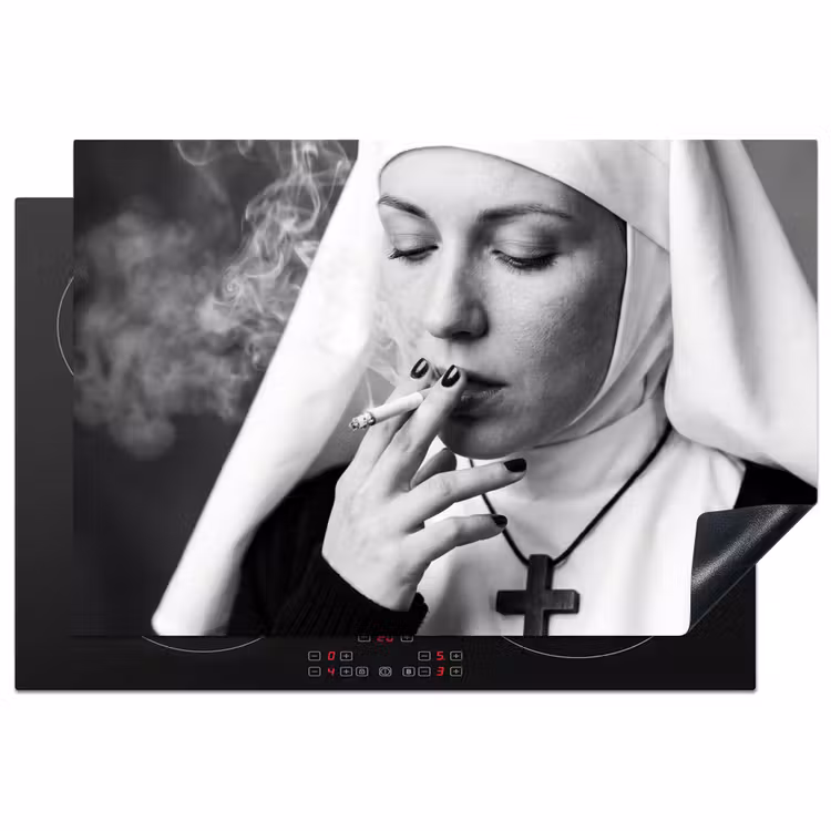 Inductie beschermer - Non - Roken - Portret - Zwart - Wit - Rebels — 1