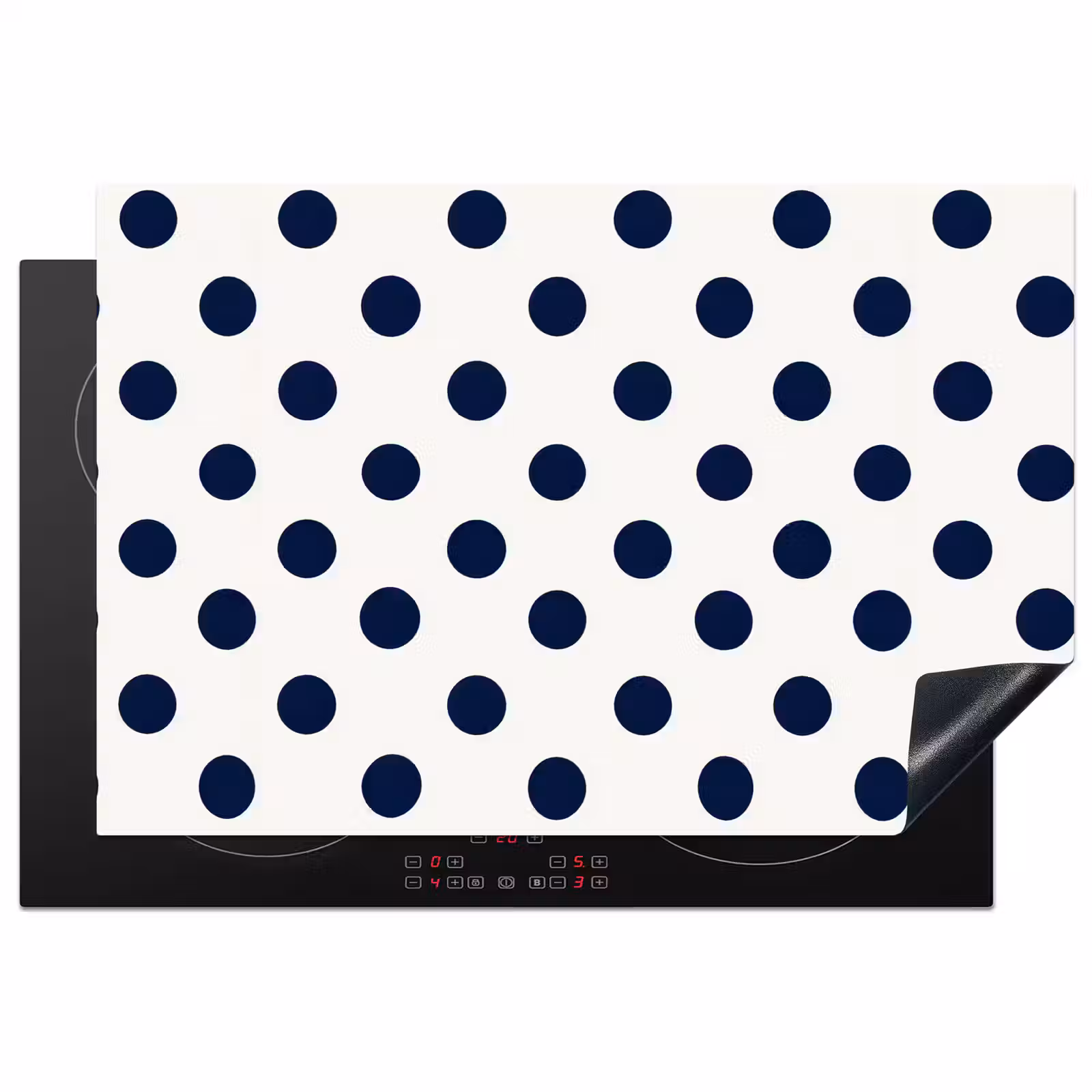 Inductie beschermer - Klassiek - Stippen - Blauw — 1