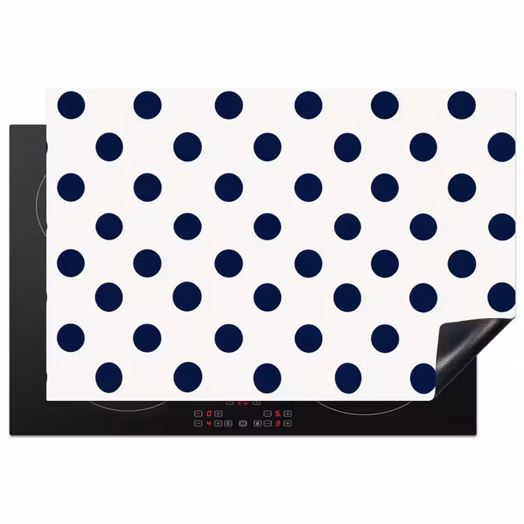 Inductie beschermer - Klassiek - Stippen - Blauw — 1