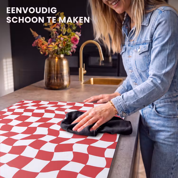Inductie beschermer - Golvend - Patroon - Rood — 6