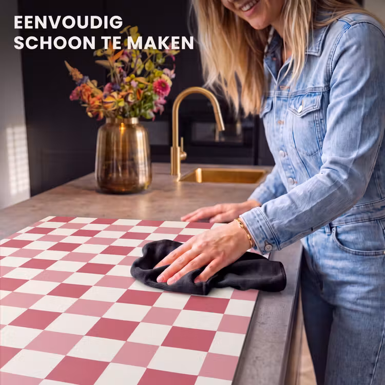 Inductie beschermer - Patroon - Schaak - Roze — 6