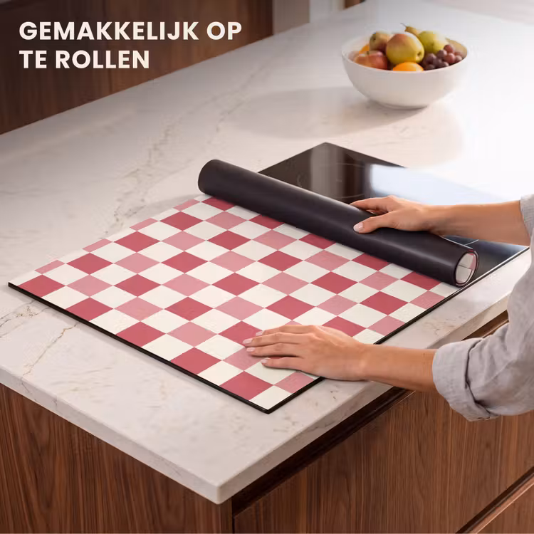 Inductie beschermer - Patroon - Schaak - Roze — 7