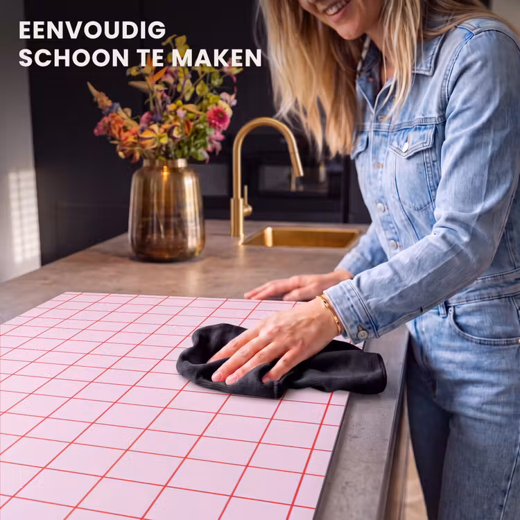 Inductie beschermer - Raster - Patroon - Roze — 6