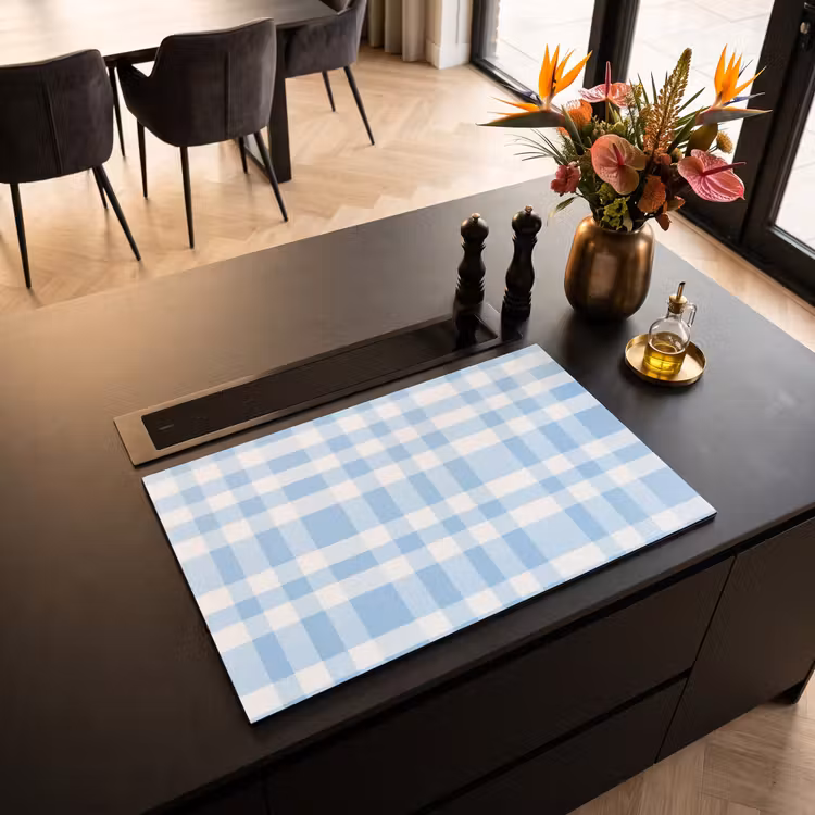 Inductie beschermer - Ruit - Patroon - Blauw — 5