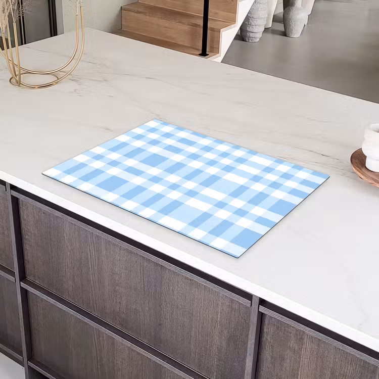 Inductie beschermer - Ruit - Patroon - Blauw — 8