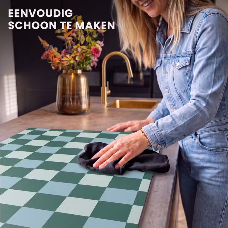 Inductie beschermer - Schaakbord - Klassiek - Groen — 6
