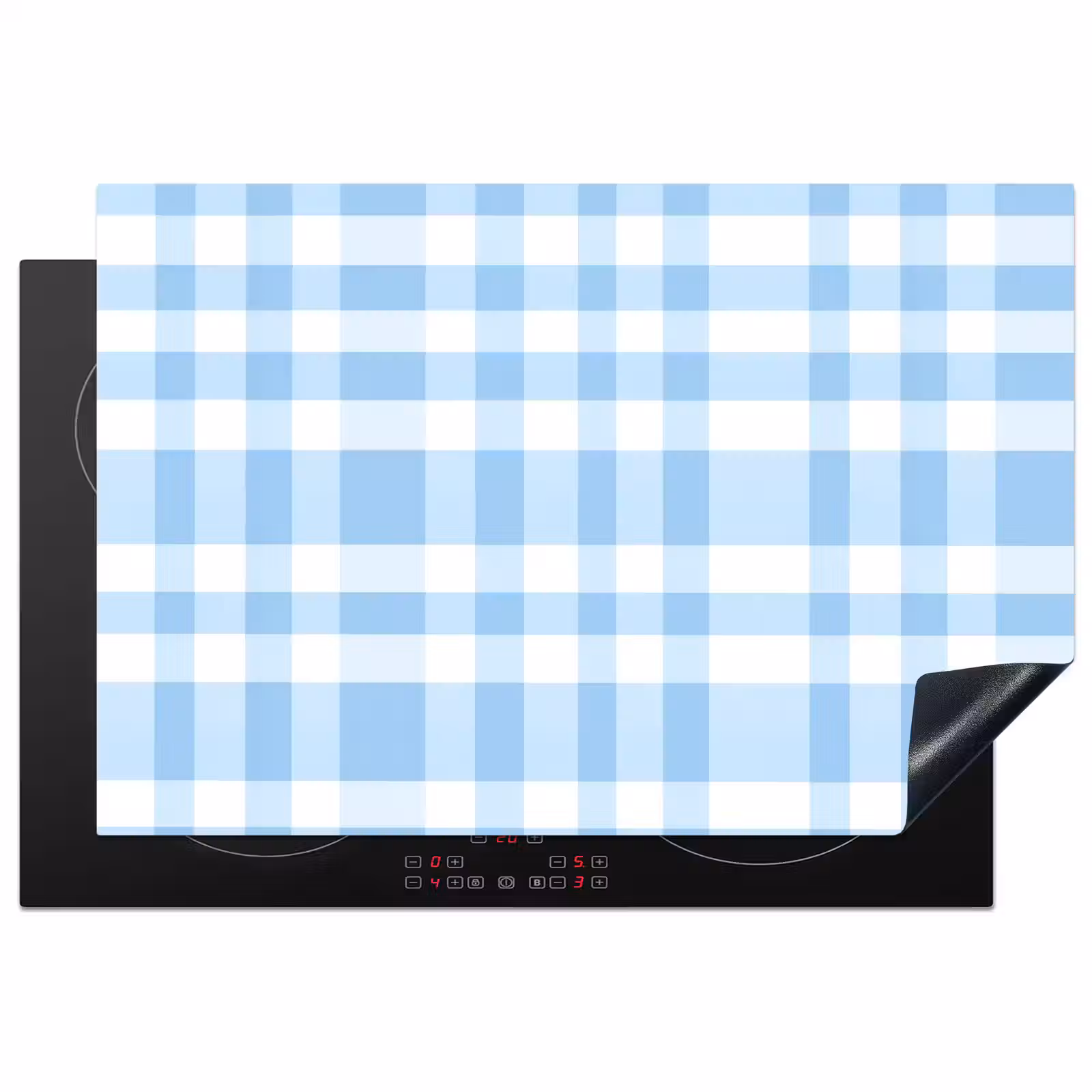 Inductie beschermer - Ruit - Patroon - Blauw — 1