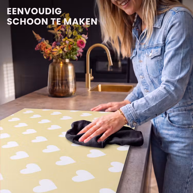 Inductie beschermer - Hartjes - Patroon - Geel — 6