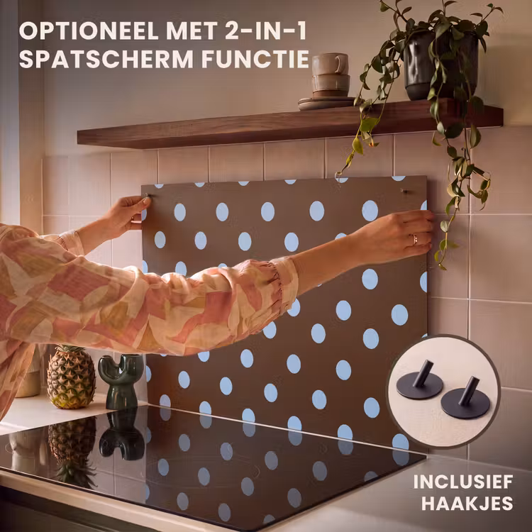 Inductie beschermer - Klassiek - Stippen - Bruin — 10
