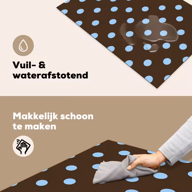 Inductie beschermer - Klassiek - Stippen - Bruin — 6