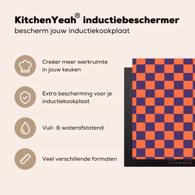 Inductie beschermer - Patroon - Klassiek - Paars — 4
