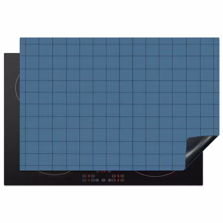 Inductie beschermer - Ruiten - Geometrisch - Blauw — 1