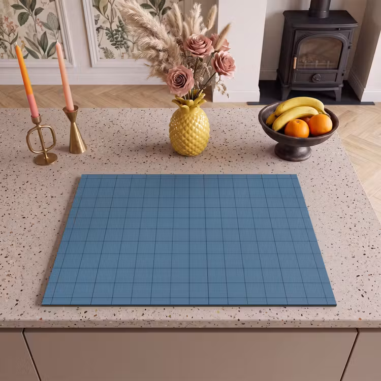 Inductie beschermer - Ruiten - Geometrisch - Blauw — 2