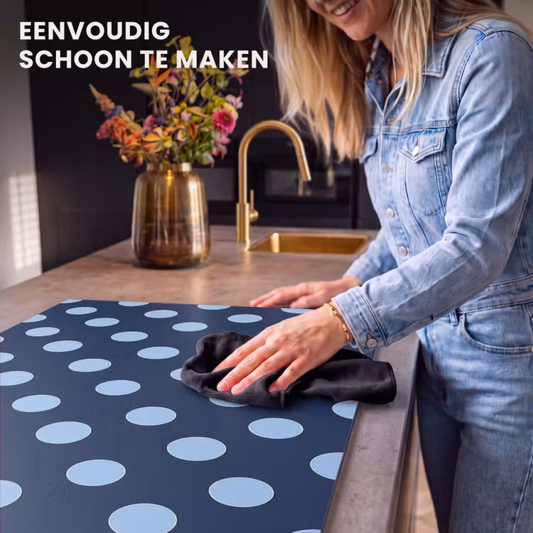 Inductie beschermer - Klassiek - Dots - Blauw — 6