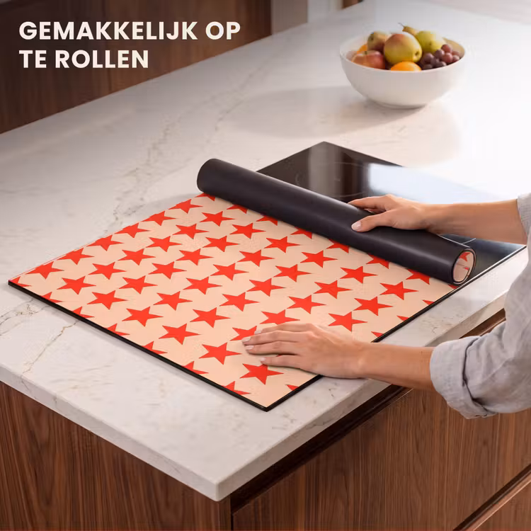 Inductie beschermer - Patroon - Sterren - Rood — 7