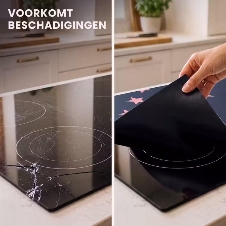 Inductie beschermer - Patroon - Sterren - Roze — 3
