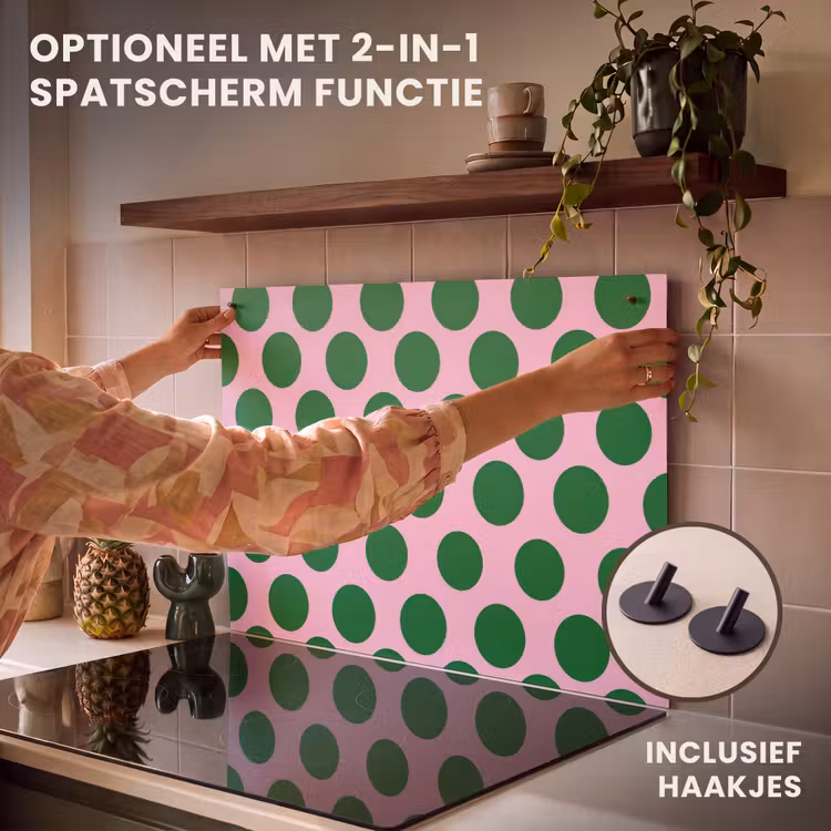 Inductie beschermer - Polkadots - Patroon - Groen — 10
