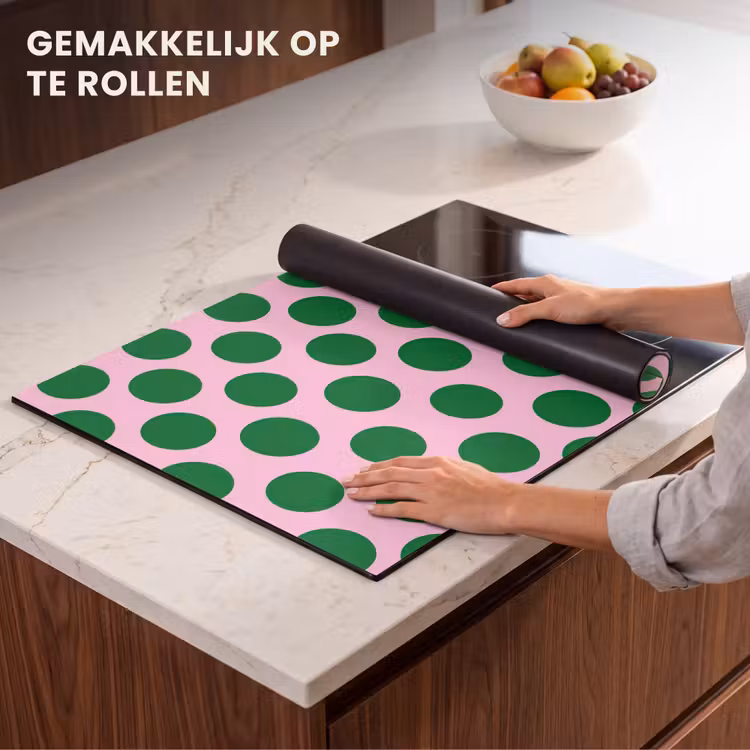 Inductie beschermer - Polkadots - Patroon - Groen — 7