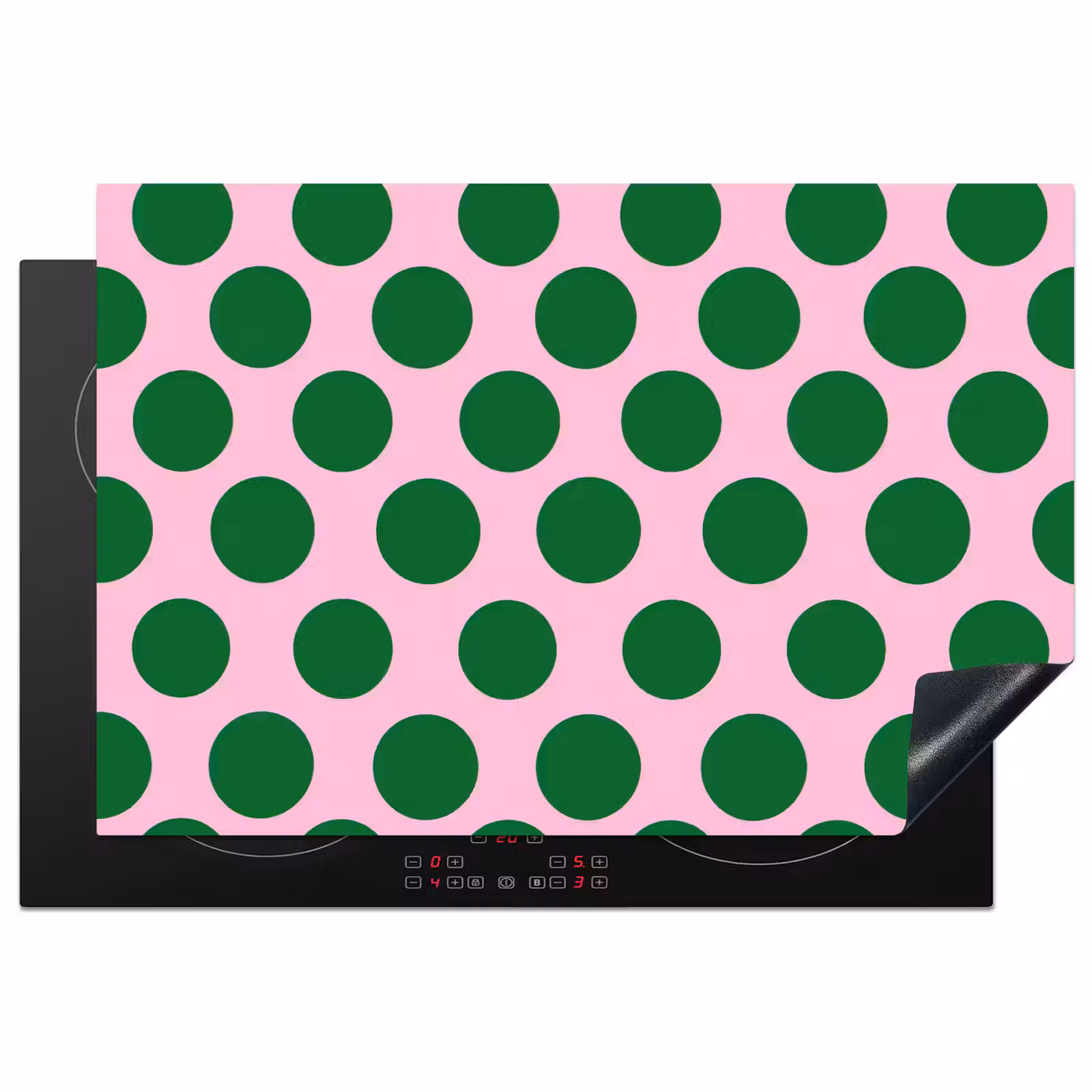 Inductie beschermer - Polkadots - Patroon - Groen — 1