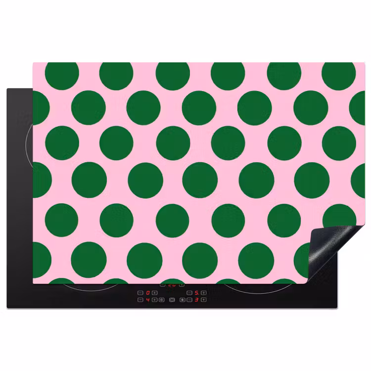 Inductie beschermer - Polkadots - Patroon - Groen — 1