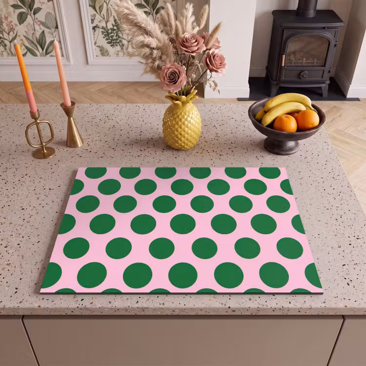 Inductie beschermer - Polkadots - Patroon - Groen — 2