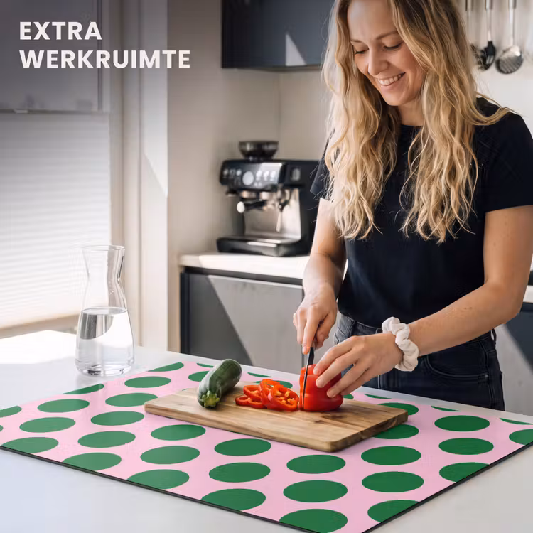 Inductie beschermer - Polkadots - Patroon - Groen — 4