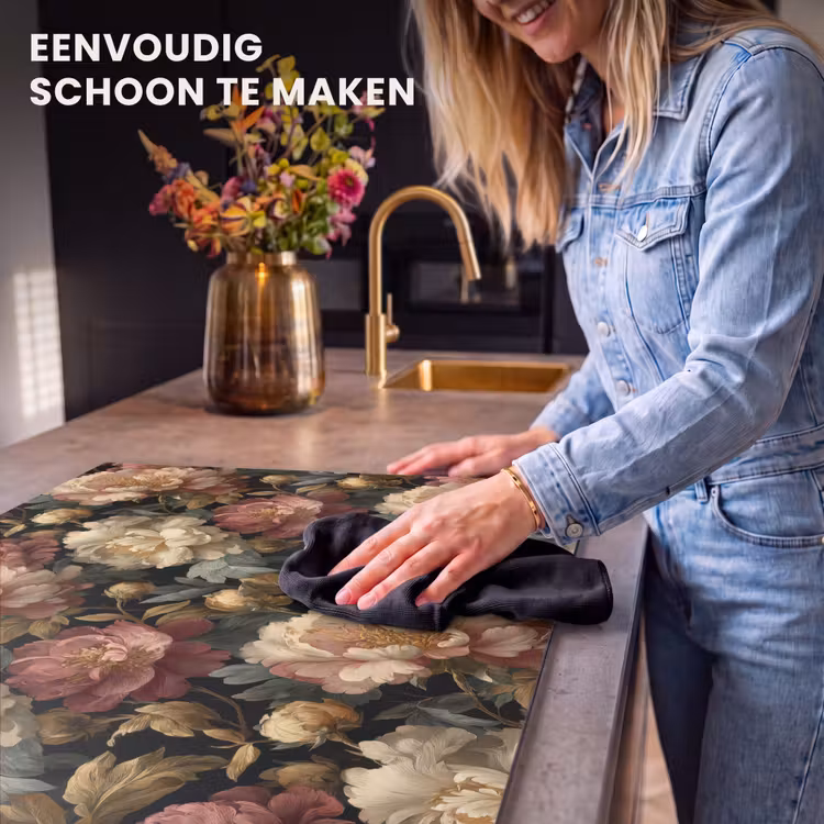 Inductie beschermer - Bloemen - Barok - Patroon - Roze - Crème — 6