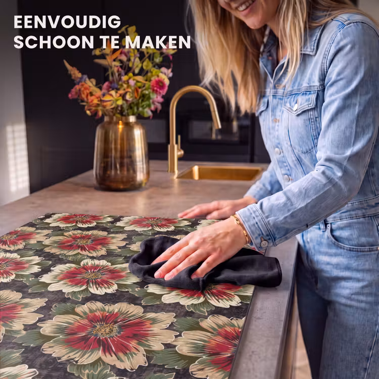 Inductie beschermer - Bloemen - Klassiek - Patroon - Rood — 6