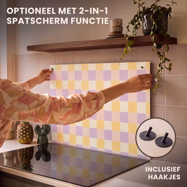 Inductie beschermer - Blokjes - Lila - Geel — 10