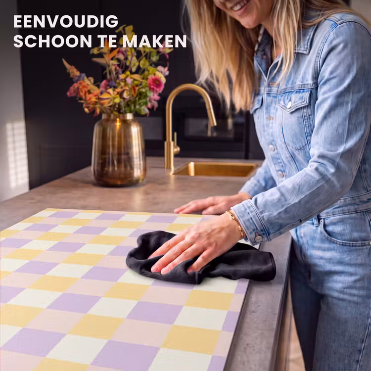 Inductie beschermer - Blokjes - Lila - Geel — 6