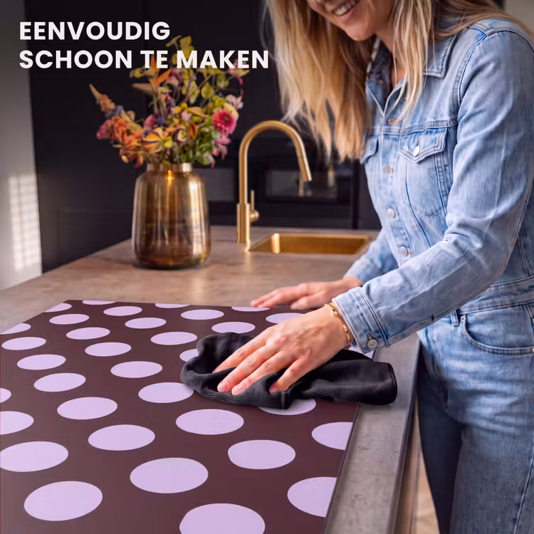 Inductie beschermer - Klassiek - Stippen - Paars — 6