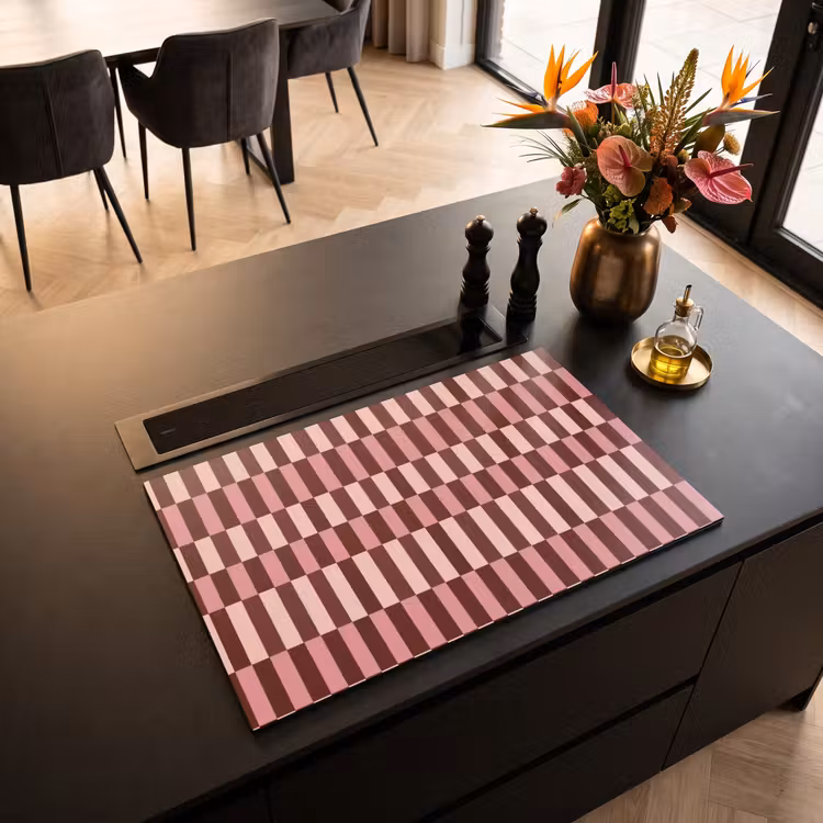 Inductie beschermer - Roze - Rood - Blokjes — 5