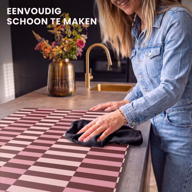 Inductie beschermer - Roze - Rood - Blokjes — 6