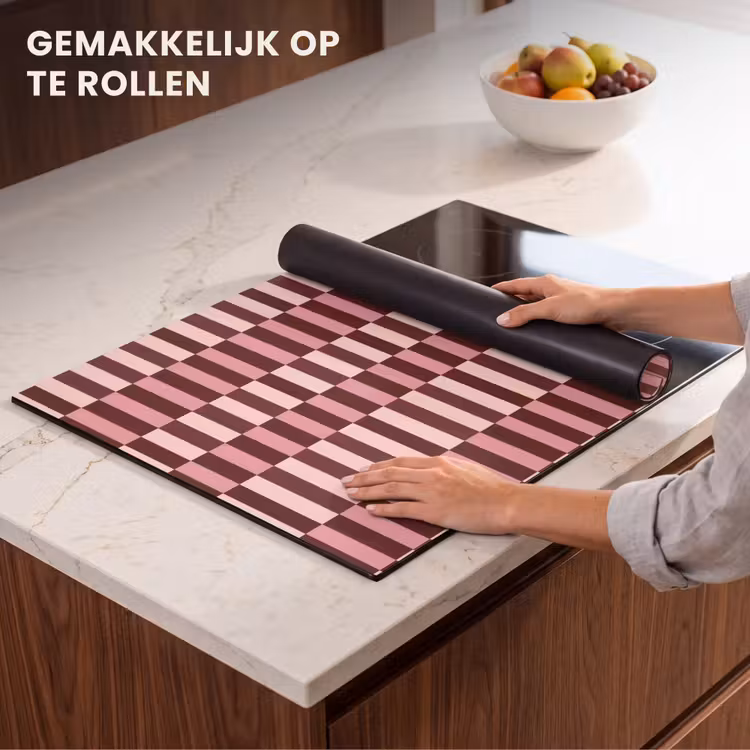 Inductie beschermer - Roze - Rood - Blokjes — 7