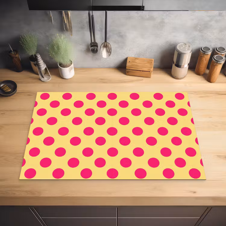 Inductie beschermer - Roze - Stippen - Geel — 5