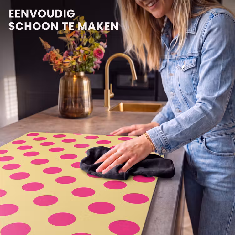 Inductie beschermer - Roze - Stippen - Geel — 6