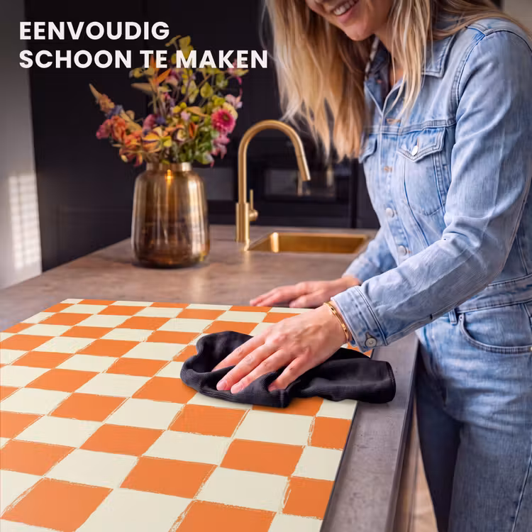 Inductie beschermer - Schaak - Patroon - Oranje — 6