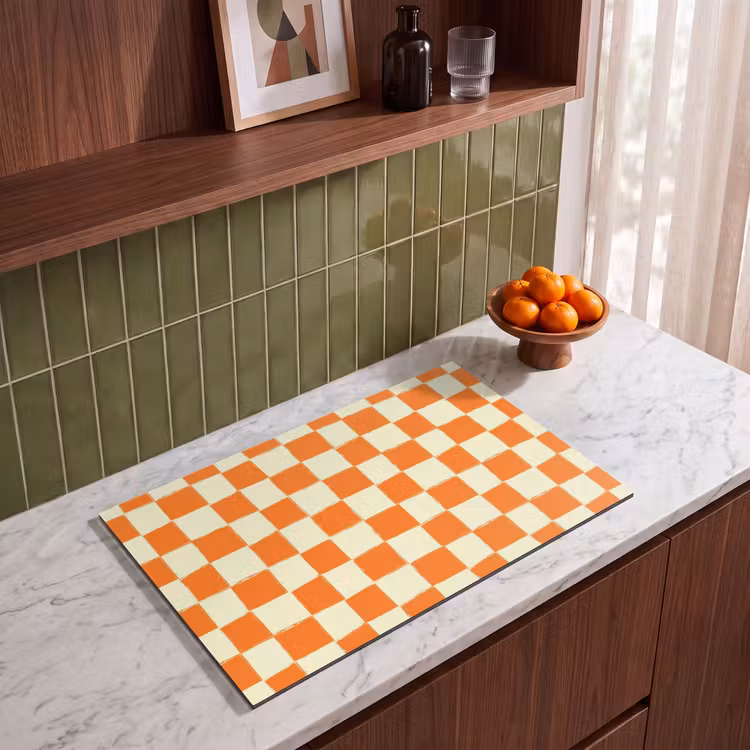 Inductie beschermer - Schaak - Patroon - Oranje — 8