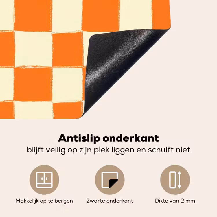 Inductie beschermer - Schaak - Patroon - Oranje — 9