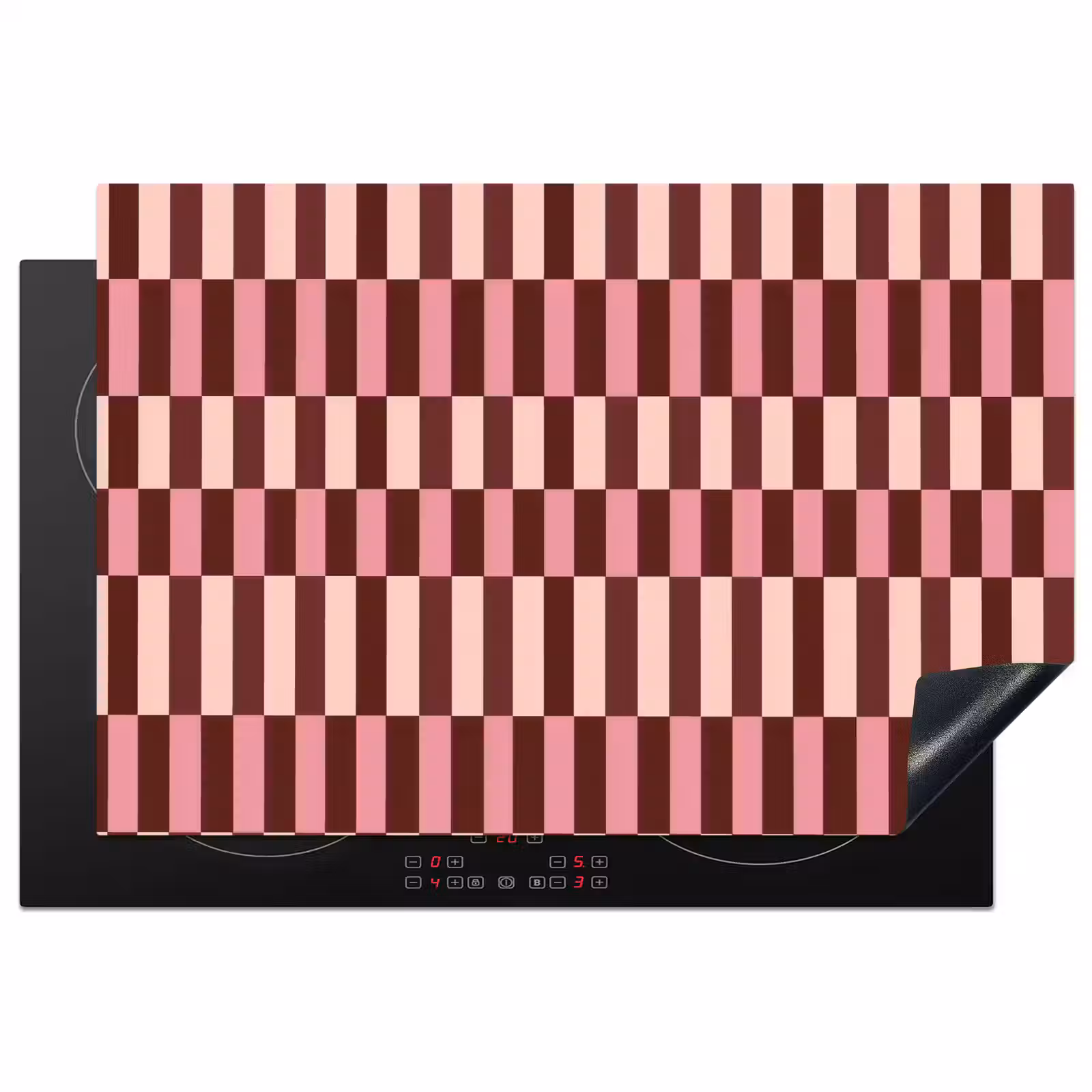 Inductie beschermer - Roze - Rood - Blokjes — 1